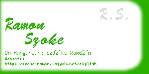 ramon szoke business card